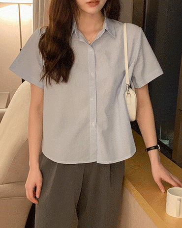 [기획]쁘띠 스트라이프 반팔 셔츠 (3color)