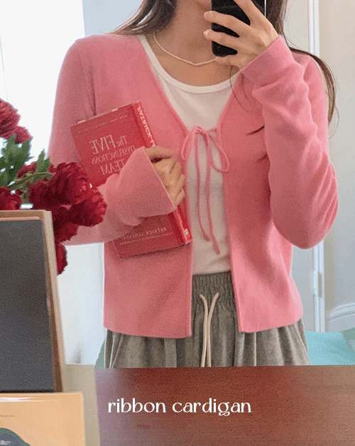 [파인울60+캐시미어]riboon cashmere fine wool knit cardigan(3color)