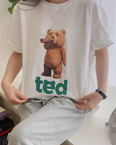 [기획]테드 기모 반팔 티셔츠 (3color)