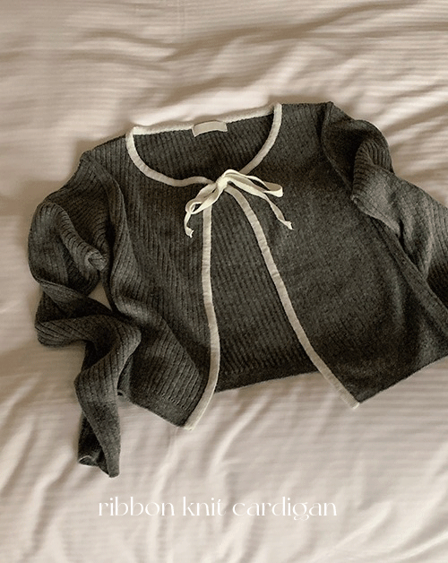 [기획]ribbon knit cardigan (2color)