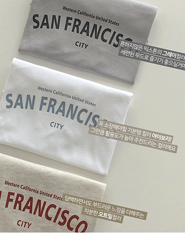 [기획]샌프란시스코 반팔 티셔츠 (3color)